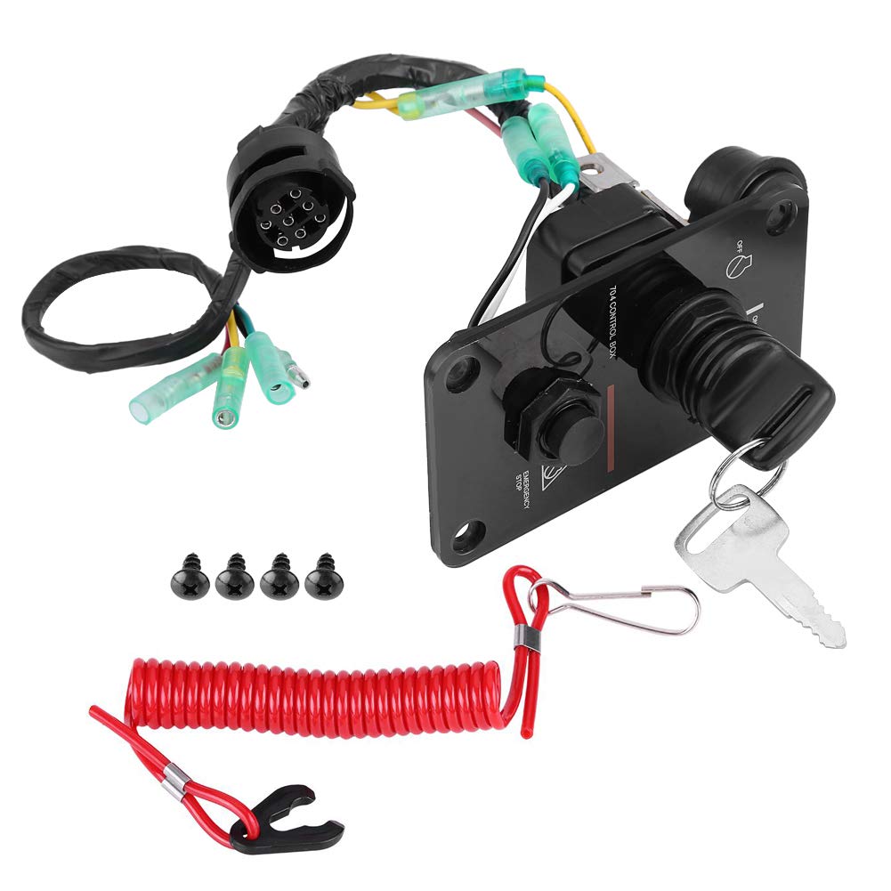 Switch Panel 12V Single Key Switch Panel Assembly for Outboard Yacht 704-82570-12-00 Pack of 2