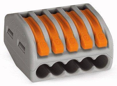 Wago 222-415 LEVER-NUTS 5 Conductor Compact Connectors 400 Pk