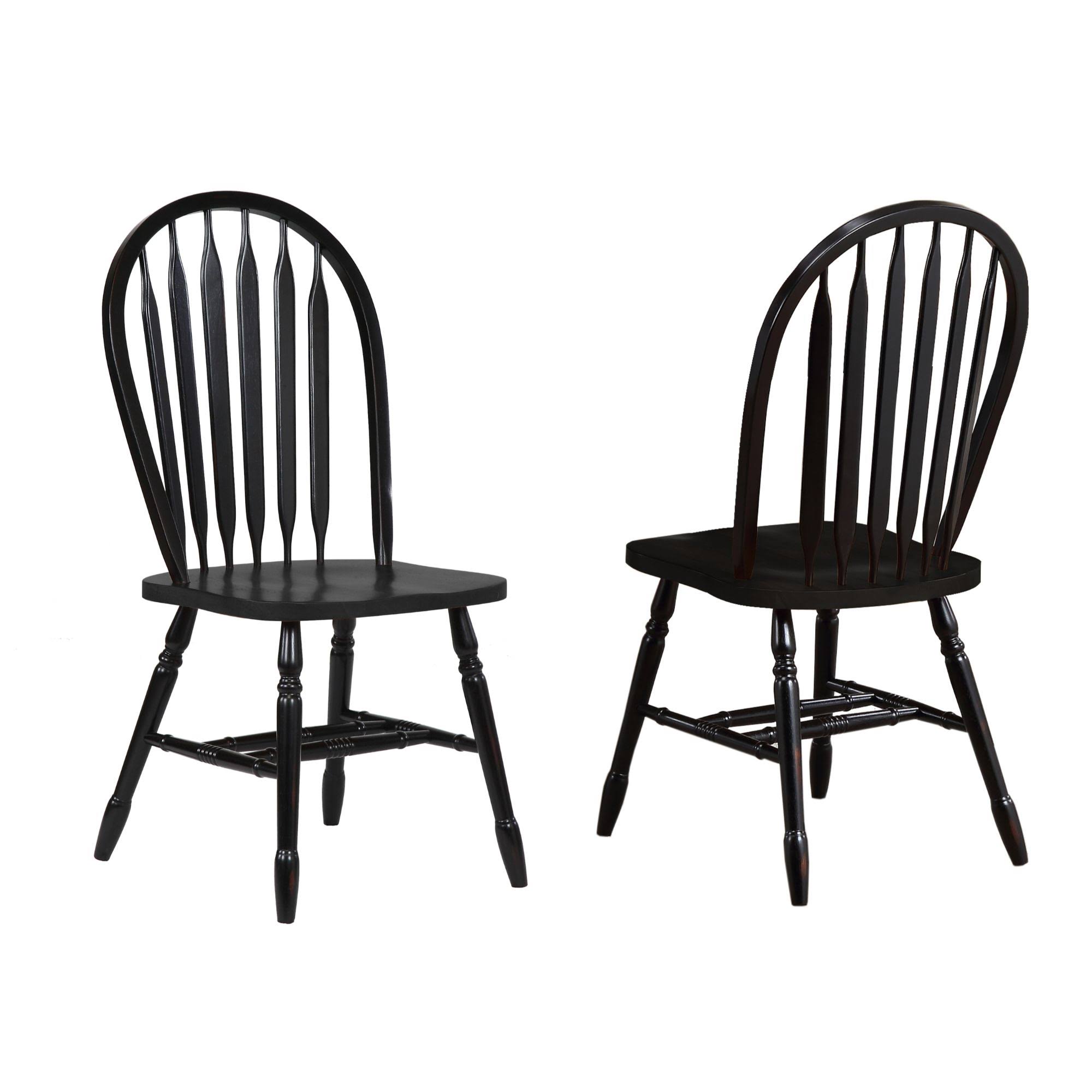 Sunset Trading Arrowback Dining Chair Antique Black Set of 2