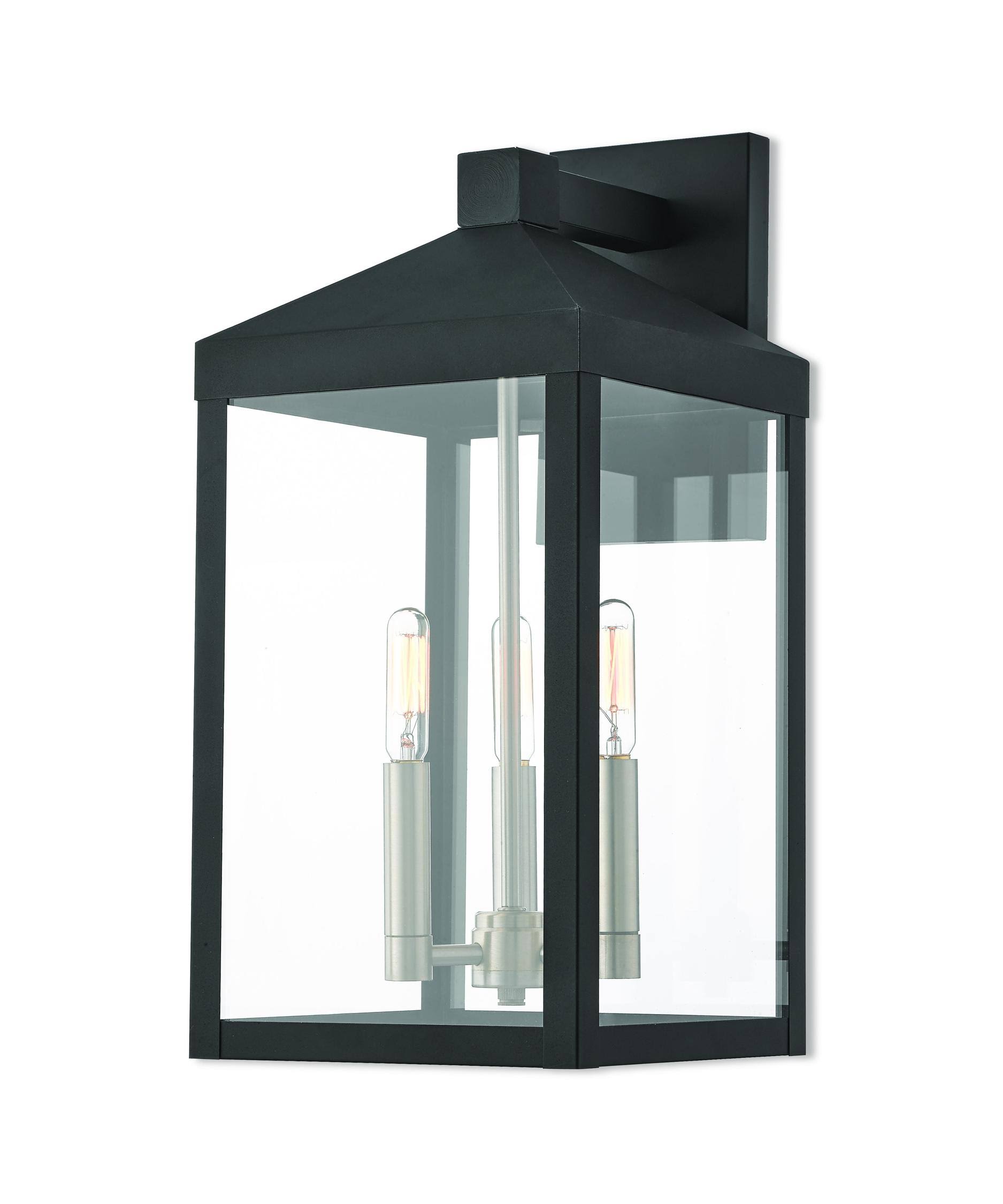Livex Lighting 20584-04 Nyack - 3 Light Outdoor Wall Lantern Black
