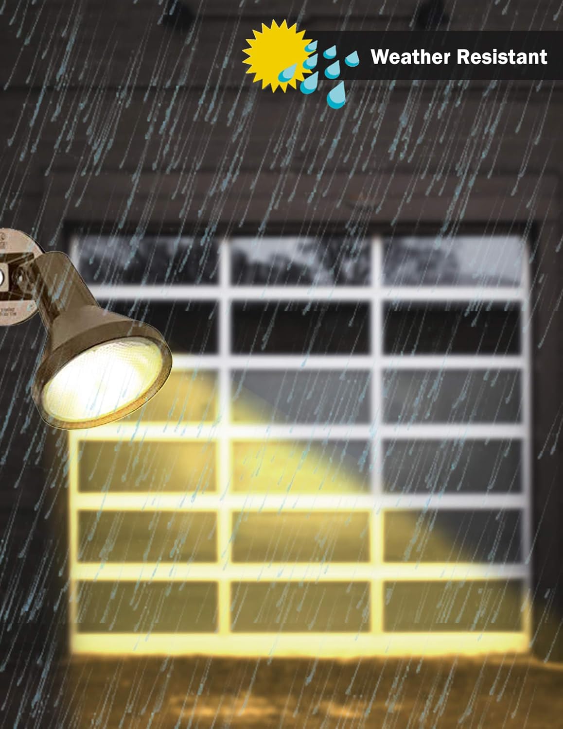 Dysmio Lighting Two Light Outdoor Heavy Duty Cast Aluminum Durable Weatherproof Security Flood Light (2 Pack, Gray)