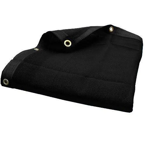 PTM 10x14 Black Heavy Duty Mesh Tarp Net Sail Sun Shade Awning and Fence Screen Patio Canopy Cover