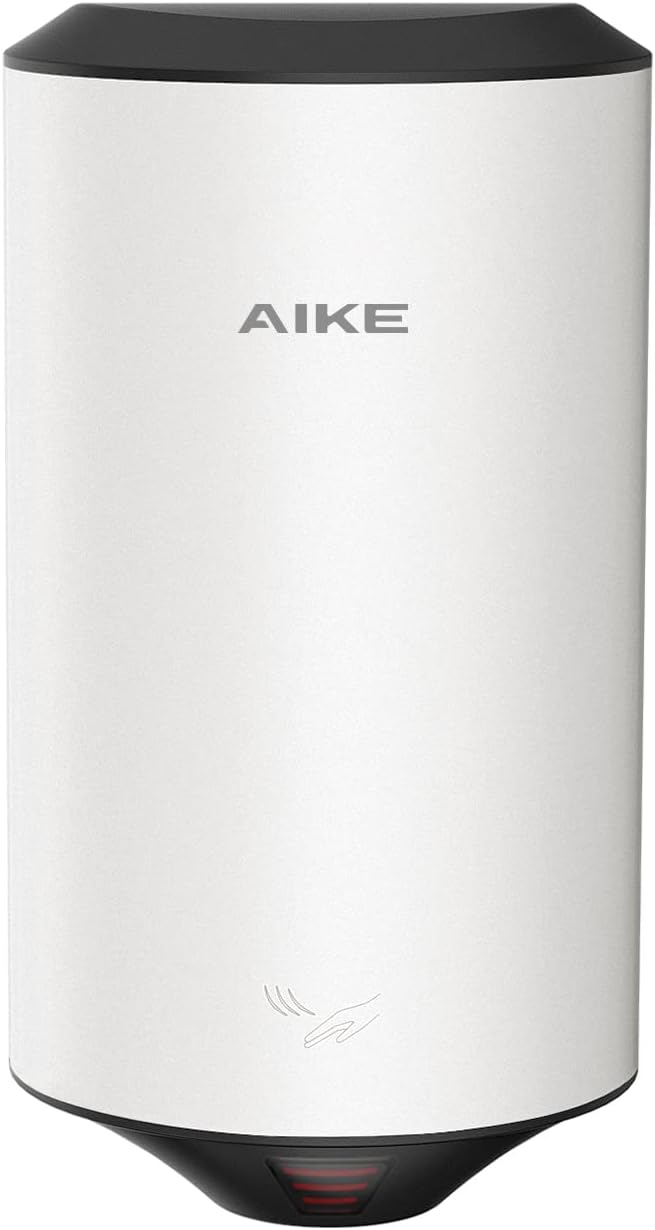 AIKE UL Approved Compact Jet Air Hand Dryer Polished Stainless Steel Finish, 120V 1350W Model AK2805
