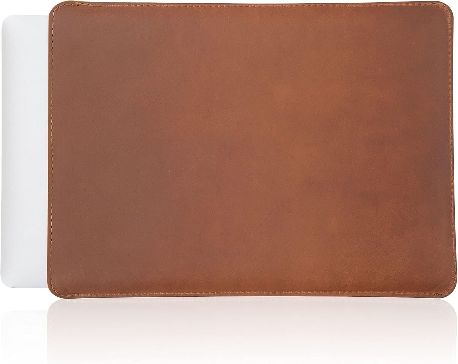 Genuine Leather Laptop Sleeve with Real Wool Lining for MacBook Pro 13, MacBook Air 13, and Other 13
