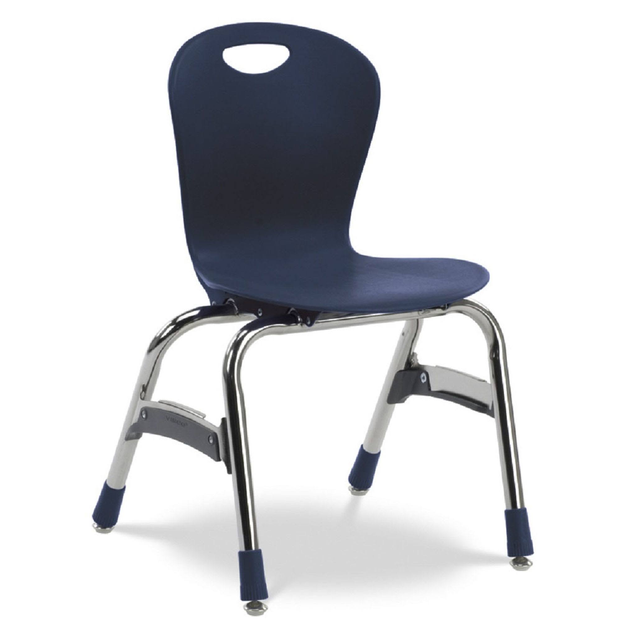 Ergonomic Stack Chair, 15x22 High Zuma Bucket SEAT, Navy, 5/Carton