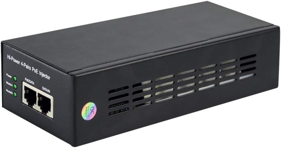 PoE Injector 60W High Power 802.3af/at Gigabit PoE+ Ethernet Power Adapter Ultra PoE Power Pack of 2