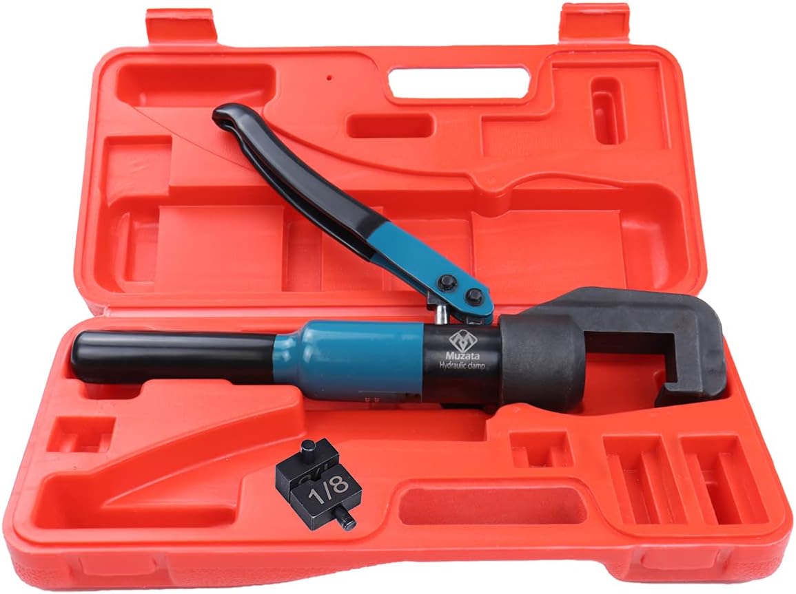 Muzata 45Ton Upgraded Custom Hydraulic Hand Crimper Tool for 1/8