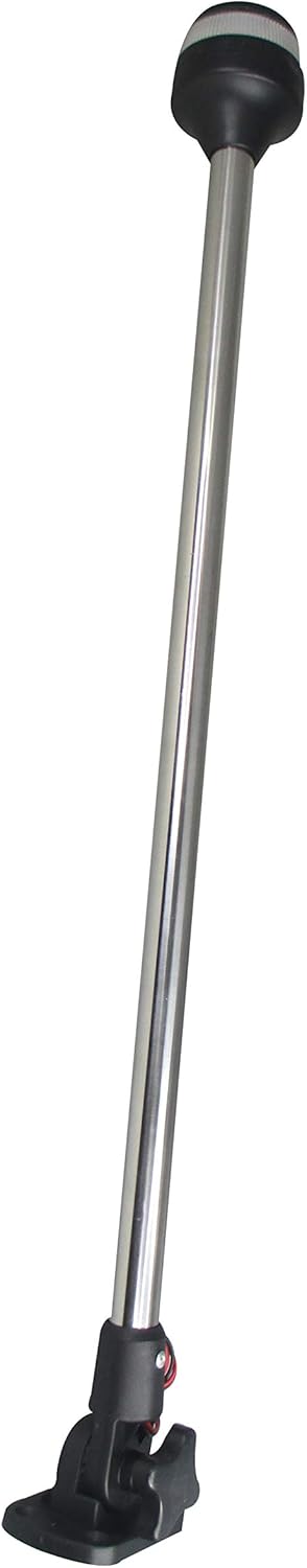 Pactrade Marine Boat LED Anchor All Round Light SS Pole Fold Down 25''L 12V 2NM USCG A16 Certified Pack of 2