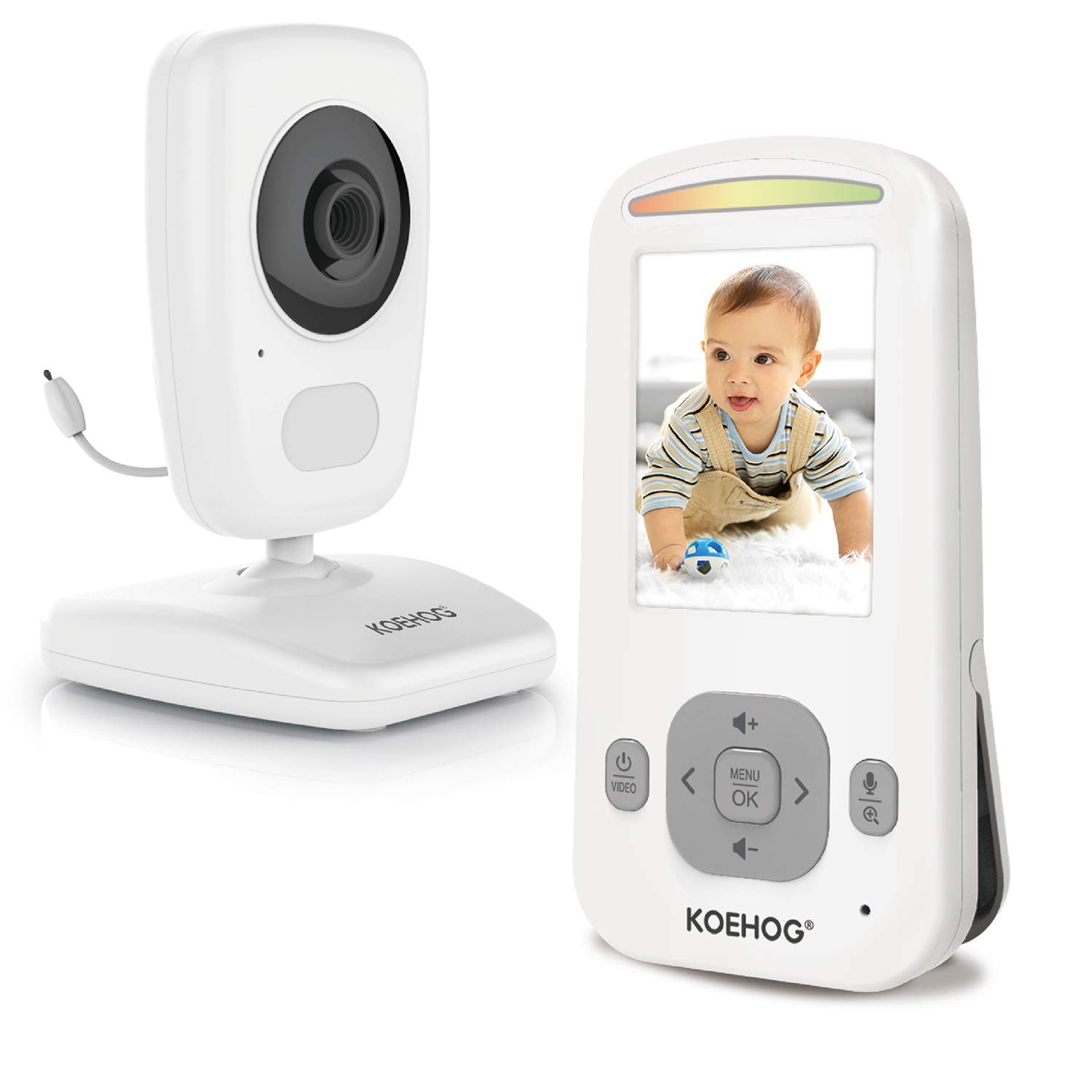 Baby Monitor w/Spectacular Vertical Screen, Slim-Designed Handheld, Extra Long Range, Secure Wireless Technology, Camera Built-in Auto Night Vision, Temperature Alert Pack of 2