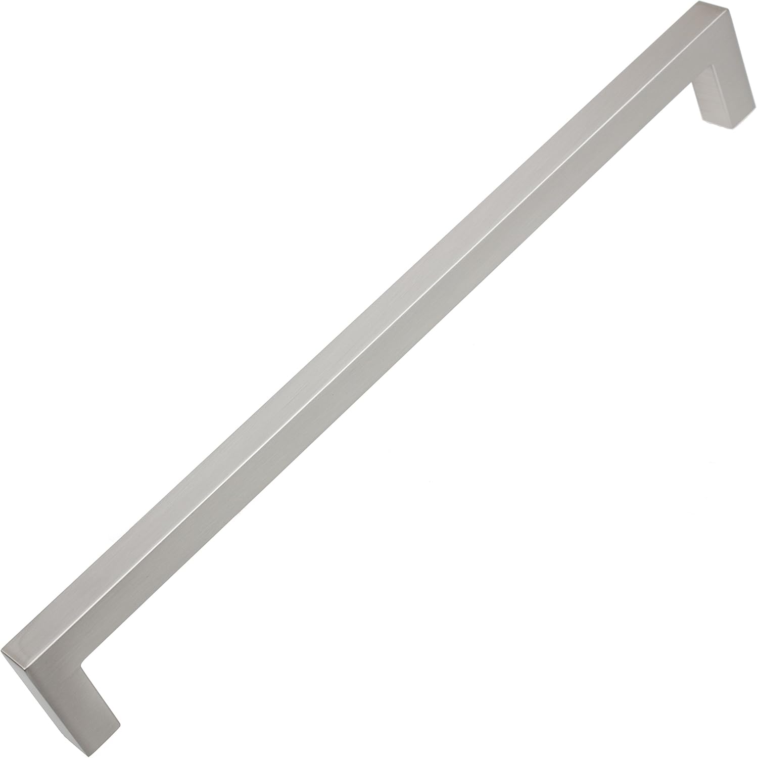 GlideRite Hardware 8.75 inch CC 21683-224-PC-10 Solid Square Slim Cabinet Bar Pulls, 10 Pack, 8.75