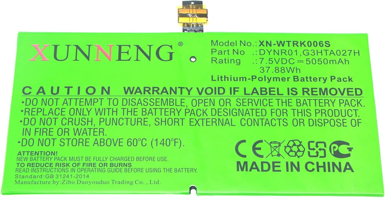 Battery for Tablet1724 Surface 4 Surface Pro 4DYNR01 G3HTA027H Pack of 2