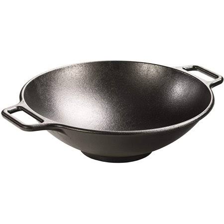 Lodge P14w3 Pro-Logic Cast Iron Wok, 14-Inch, Black