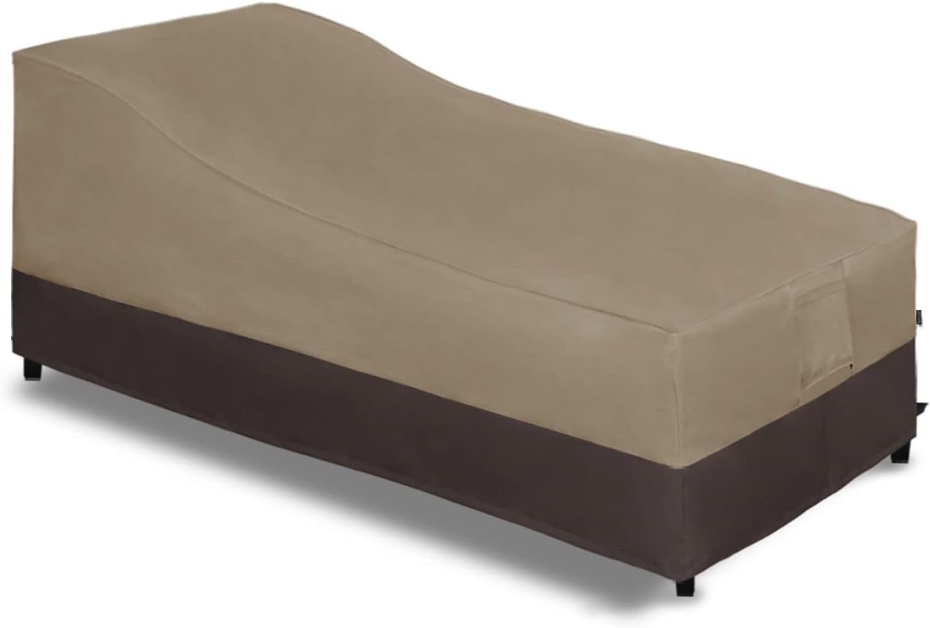 Easy-Going Waterproof Outdoor Chaise Lounge Cover, Heavy Duty Patio Lounge Chair Cover, Windproof Outdoor Furniture Cover with Air Vent 1 Pack-78Wx35.5Dx33H inch, Gray/Dark Gray