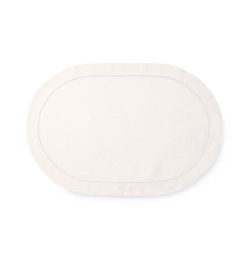 Sferra Classico Table Linens - Oval Placemats | Ecru