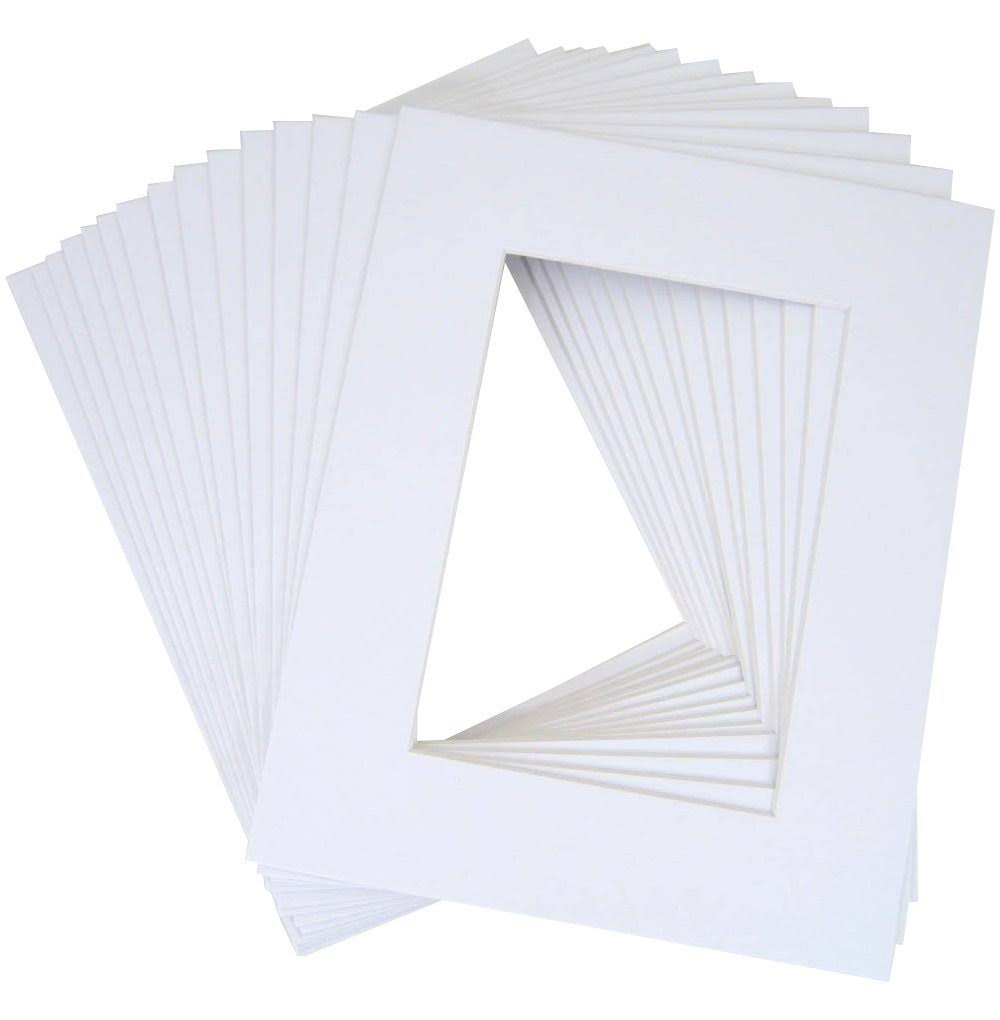 10 of 20x24 White Pre-Cut Acid-Free Whitecore Mat for 16x20 + back+bag