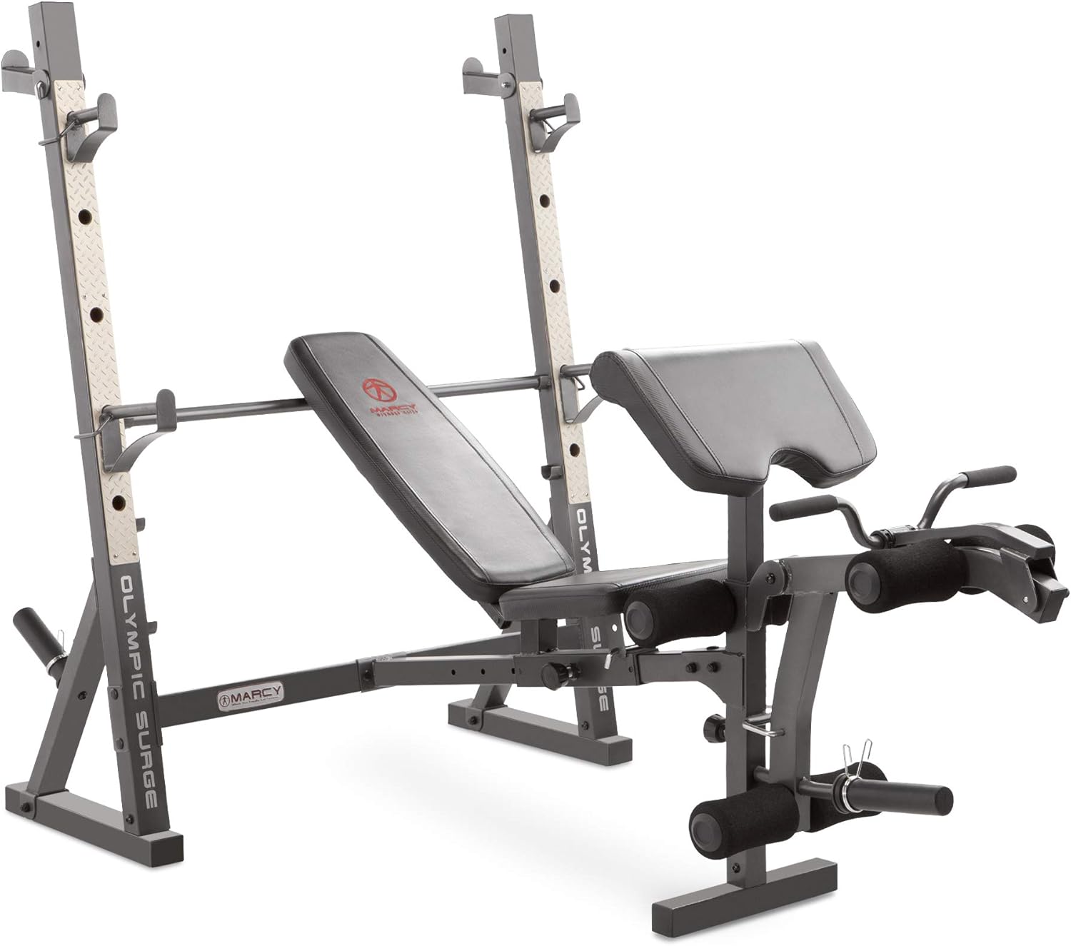 Marcy Olympic Weight Bench for Full-Body Workout MD-857, Grey/Black