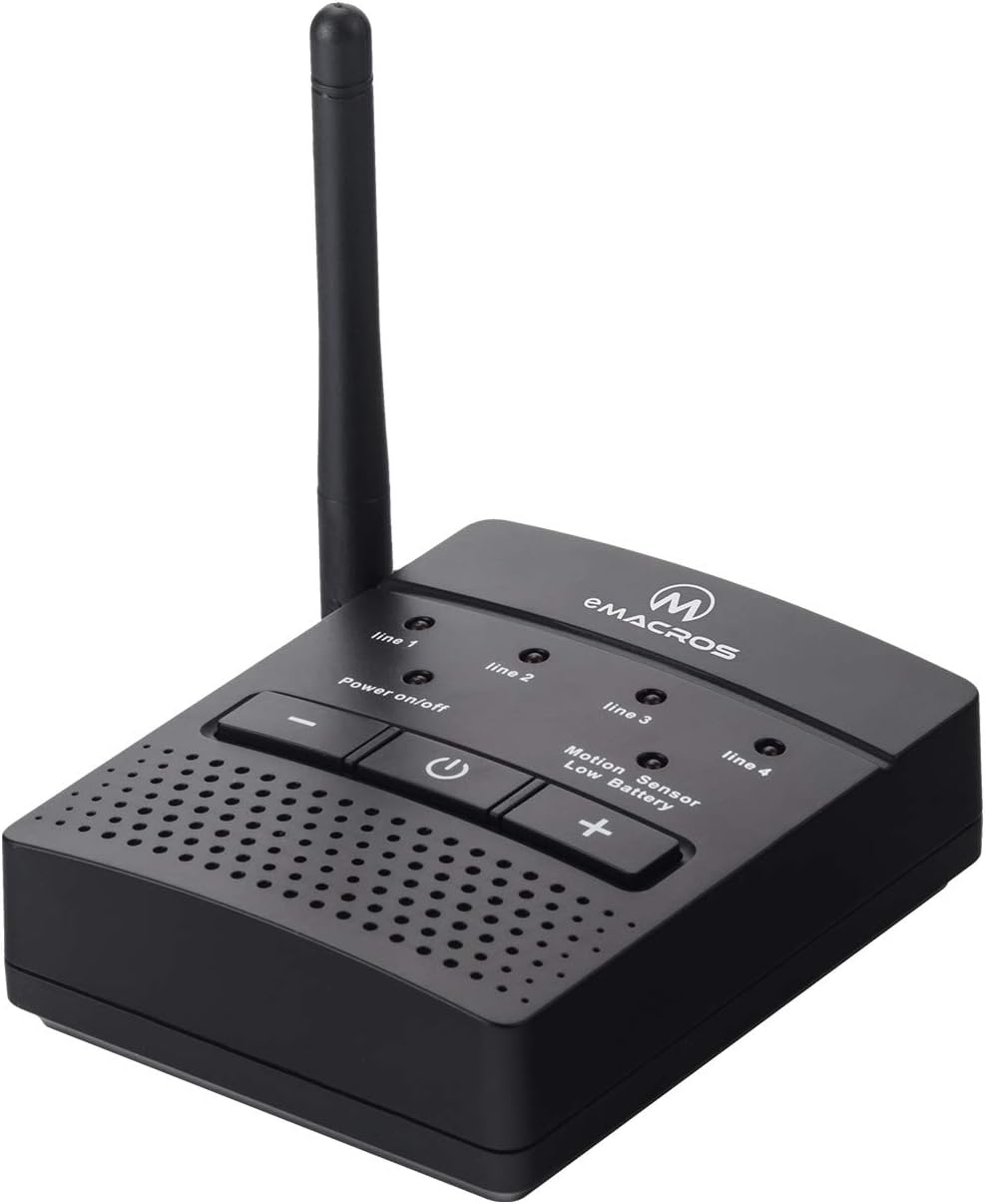 eMACROS Solar Driveway Alarm Sytem Wireless Long Range Outdoor Weather Resistant Motion Sensor & Detector- Driveway Alarms Wireless Outside Monitor & Protect Outside Property