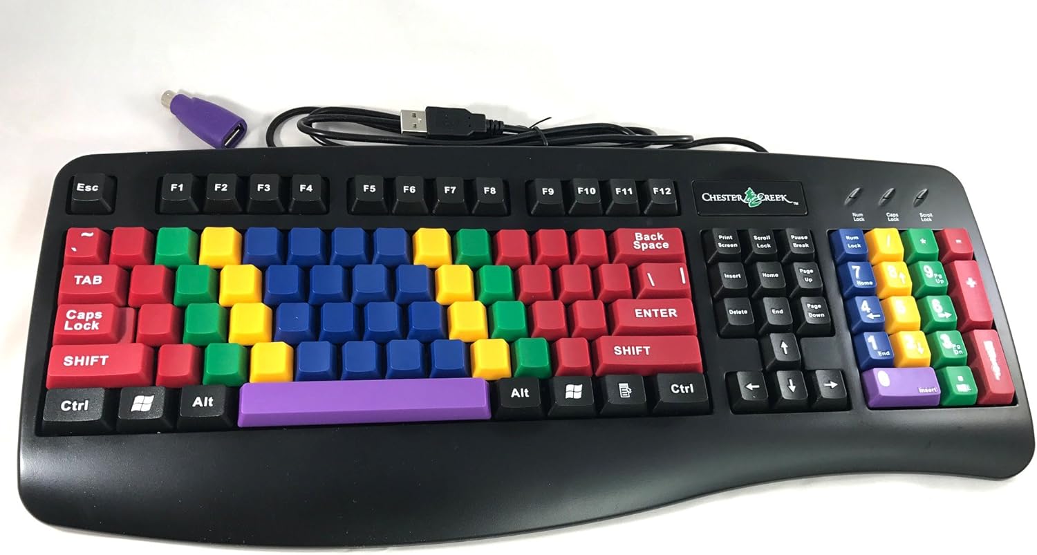 Bundle: LessonBoard Pro USB Wired Blank Keys Computer Keyboard and White US English Characters Transparent Keyboard Stickers Reverse Printed on Adhesive (3M) Side for Training Typing Keyboarding Pack of 2