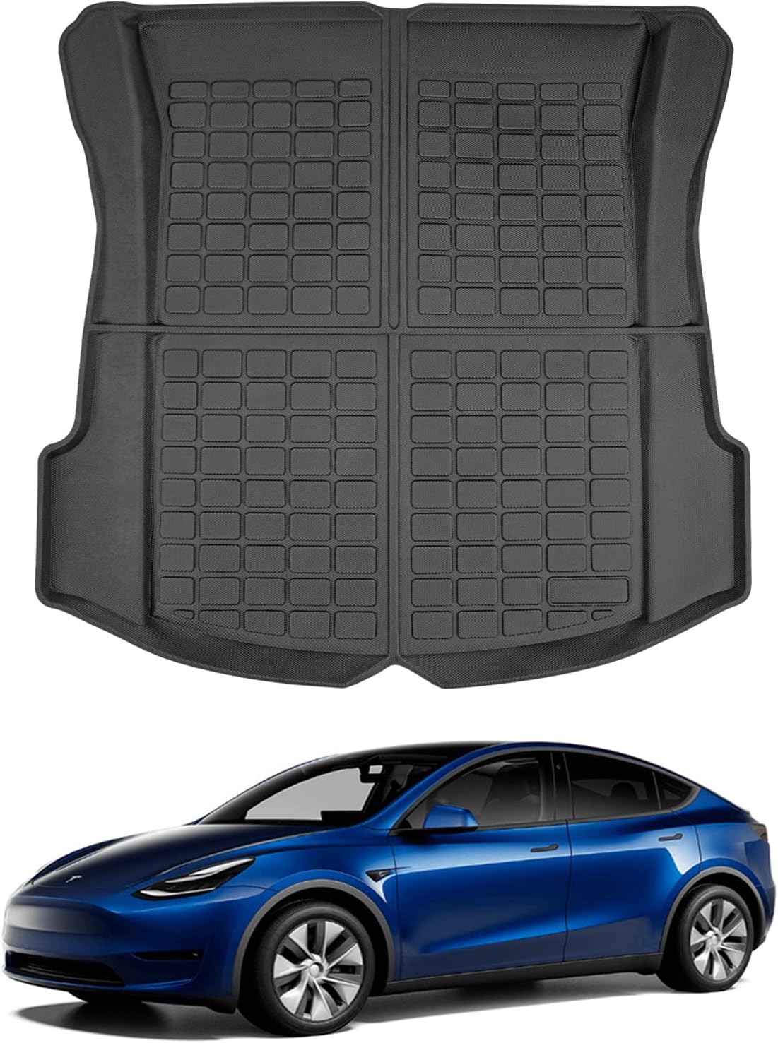 KIKIMO for Tesla Model 3 Trunk Mat 2017-2022 Tesla Model 3 Cargo Liner,All Weather Trunk Mat,Tesla Model 3 Accessories,Waterproof Rear Cargo Mat Custom Fit for Tesla Model 3