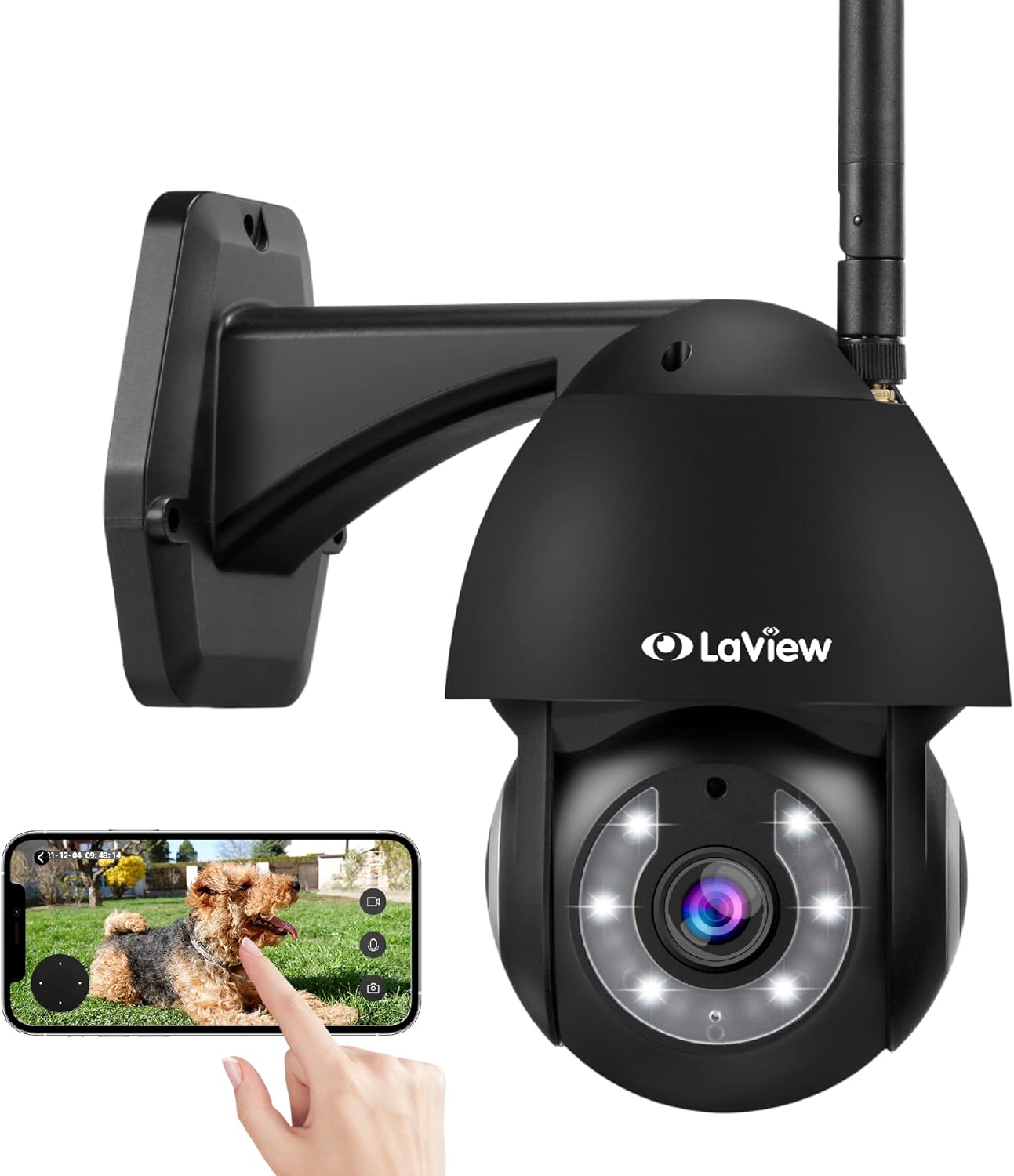 LaView Security Camera Outdoor,1080P HD Wi-Fi Home Security Cameras with Pan/Tilt 360 View,Night Vision,2-Way Audio,IP65,Motion Detection Activity Alert,Easy Set Up,USA Cloud Service with Alexa