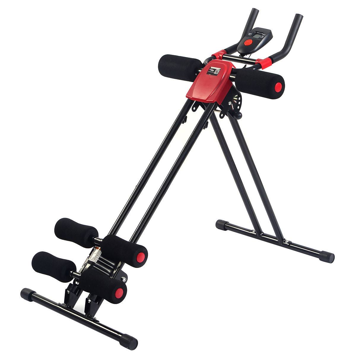 Goplus AB Power Plank Abdominal Trainer 5 Minute Shaper Fitness Core Toner, Black