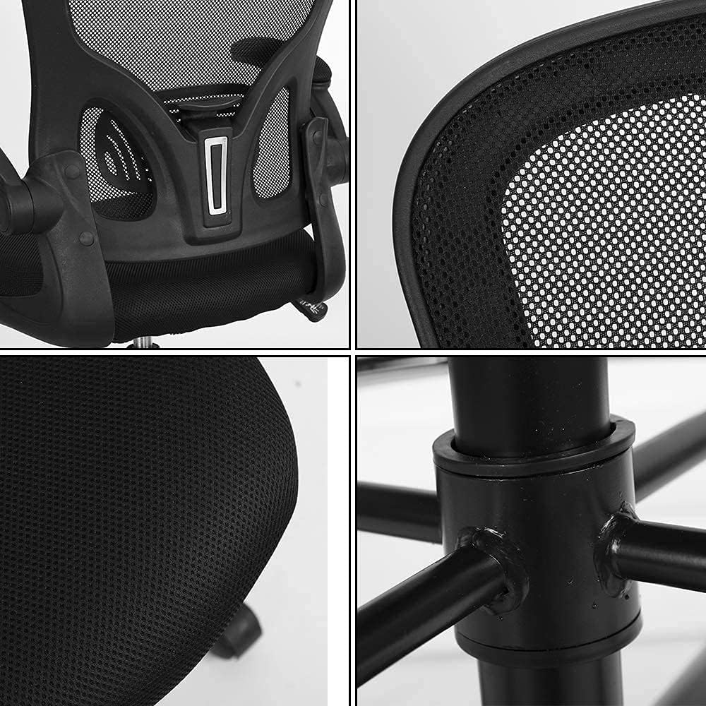 Tall Office Drafting Chair Mesh Ergonomic - Sit Stand Chair Executive Rolling Swivel Computer Task Chair with Back Support for Standing Desk Stool with Adjustable Foot Ring and Flip-Up Arms