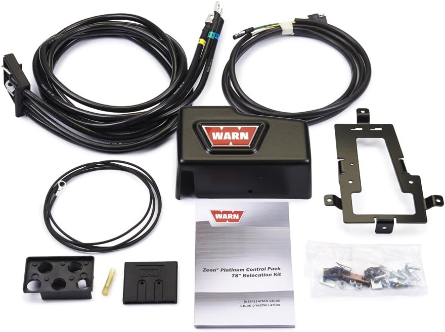 WARN 92193 Control Pack Relocation Kit for ZEON Platinum Winches, Long Application