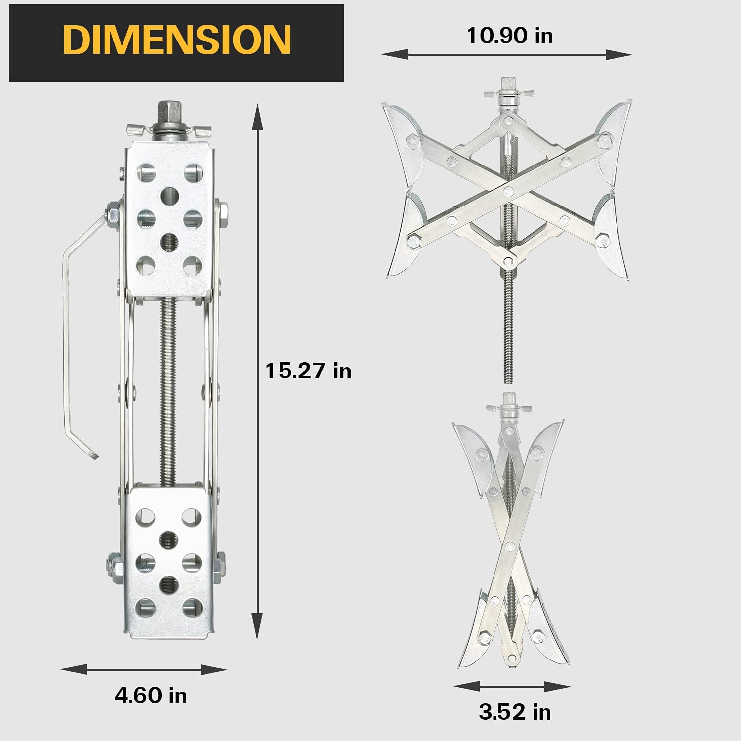 WEIZE X Chocks, Wheel Stabilizer for Camper RV Travel Trailers with Handle, Range from 3.52'' to 10.90'', 2 Pack Pack of 2