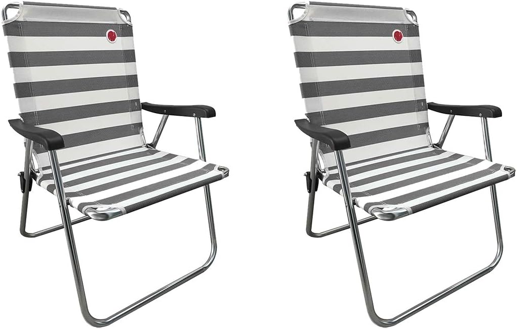 OmniCore Designs New Standard Folding Camp/Lawn Chair (2 Pack) - Red/White