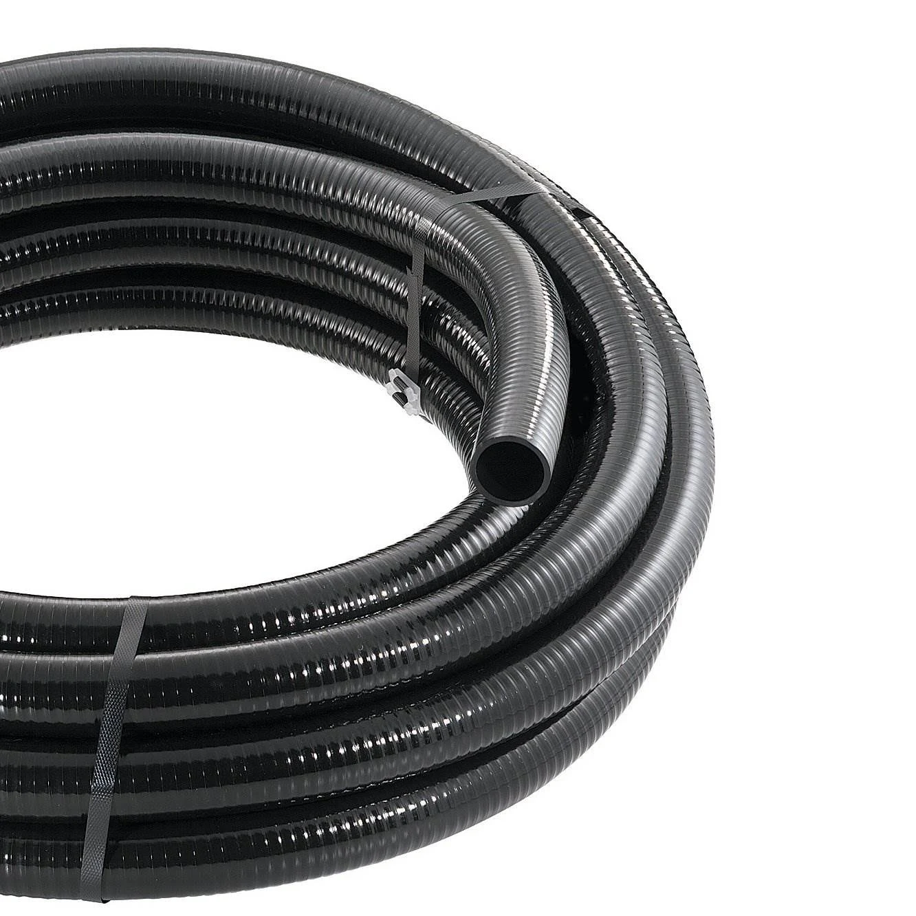 Little Giant 1.5 inch by 50 Feet T-1-1/2-50-BFPVC Flex PVC Tubing, Black 566183