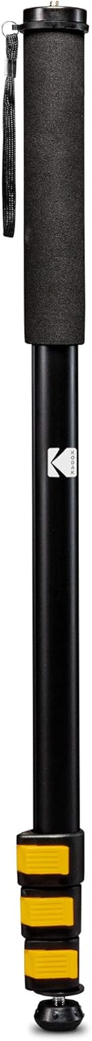 KODAK PhotoGear 72” Portable Monopod | 21”-72” Lightweight Aluminum Monopod | 4-Section Flip Lock Adjustment, Smartphone Adapter, Rubber Foot with Retractable Spike, Wrist Strap & Bonus E-Guide & Case