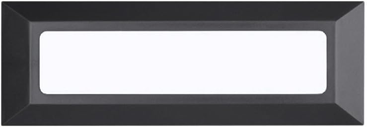 ZONK LED Step Lights Outdoor Indoor, 120V Waterproof Staircase LED Plastic Lighting, Exterior Stairway Wall Mount Light, 4000K, Plastic Black Finish