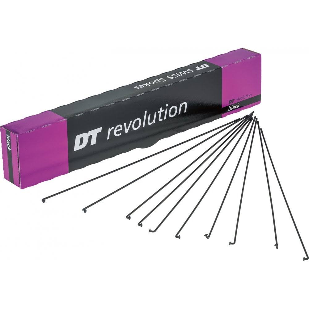 DT Swiss Revolution Black Spokes - 14 / 17 G \x3d 2 / 1.5 mm (Box of 100) - Ajnaraintegrity