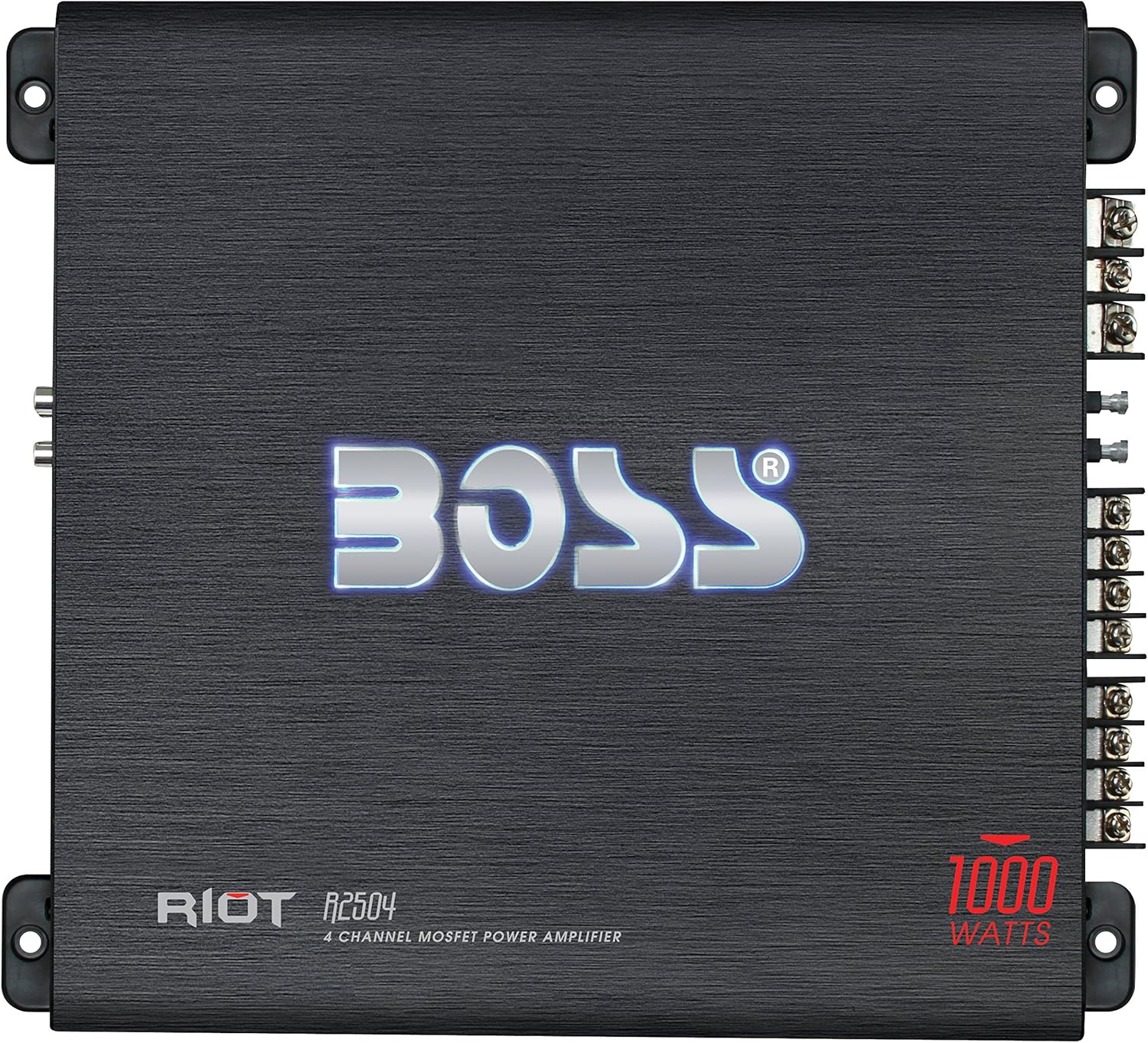 BOSS Audio Systems R1004 4 Channel Car Amplifier – Riot Series, 400 Watts, Full Range, Class A/B, 2 Ohm Stable, IC (Integrated Circuit) Great for Car Speakers and Car Stereos Pack of 2