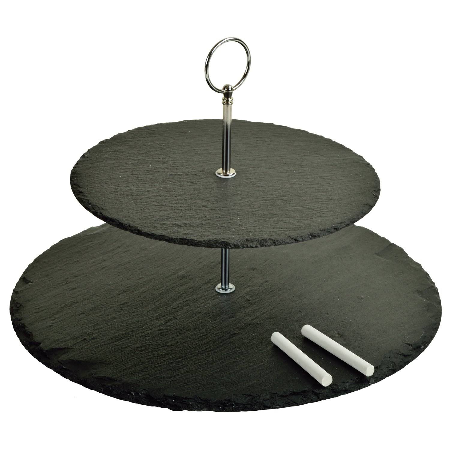 Picnic at Ascot Serat Two Layer Slate Cheese Board - Black