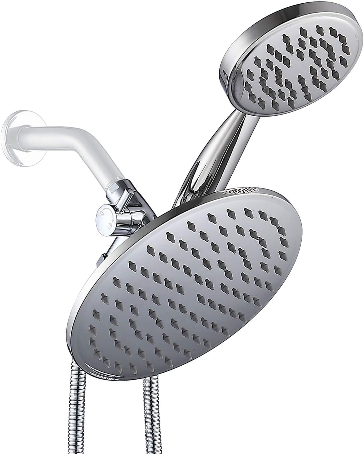 Metal 3-Way Dual Shower Head Combo | 8.6-Inch Rain Shower Head with 4.7