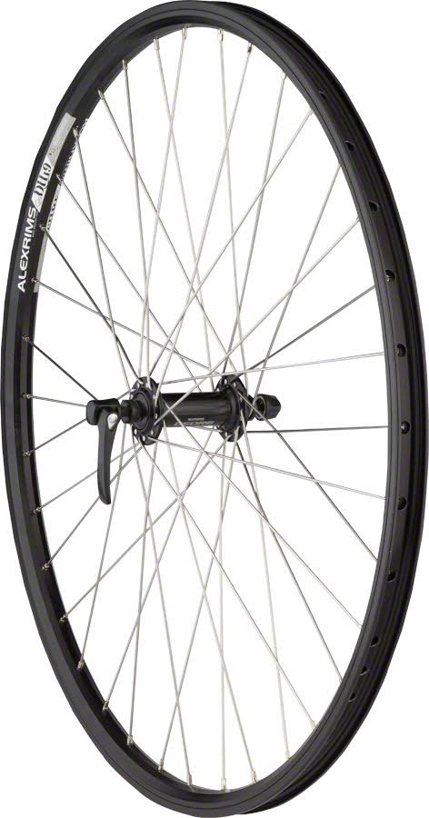 Quality Deore/DH19 26x22 Front Wheel-Rim Brake-Alex 100mm 36H DH19-Black