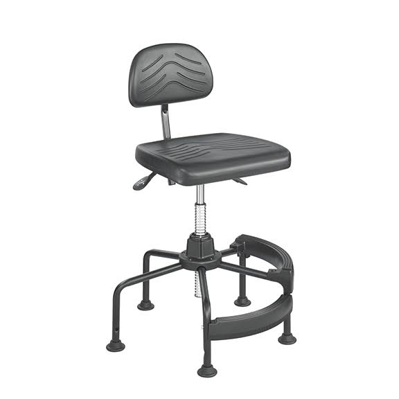 Safco Taskmaster 5118 Utility Industrial Armless Drafting Chair, Black