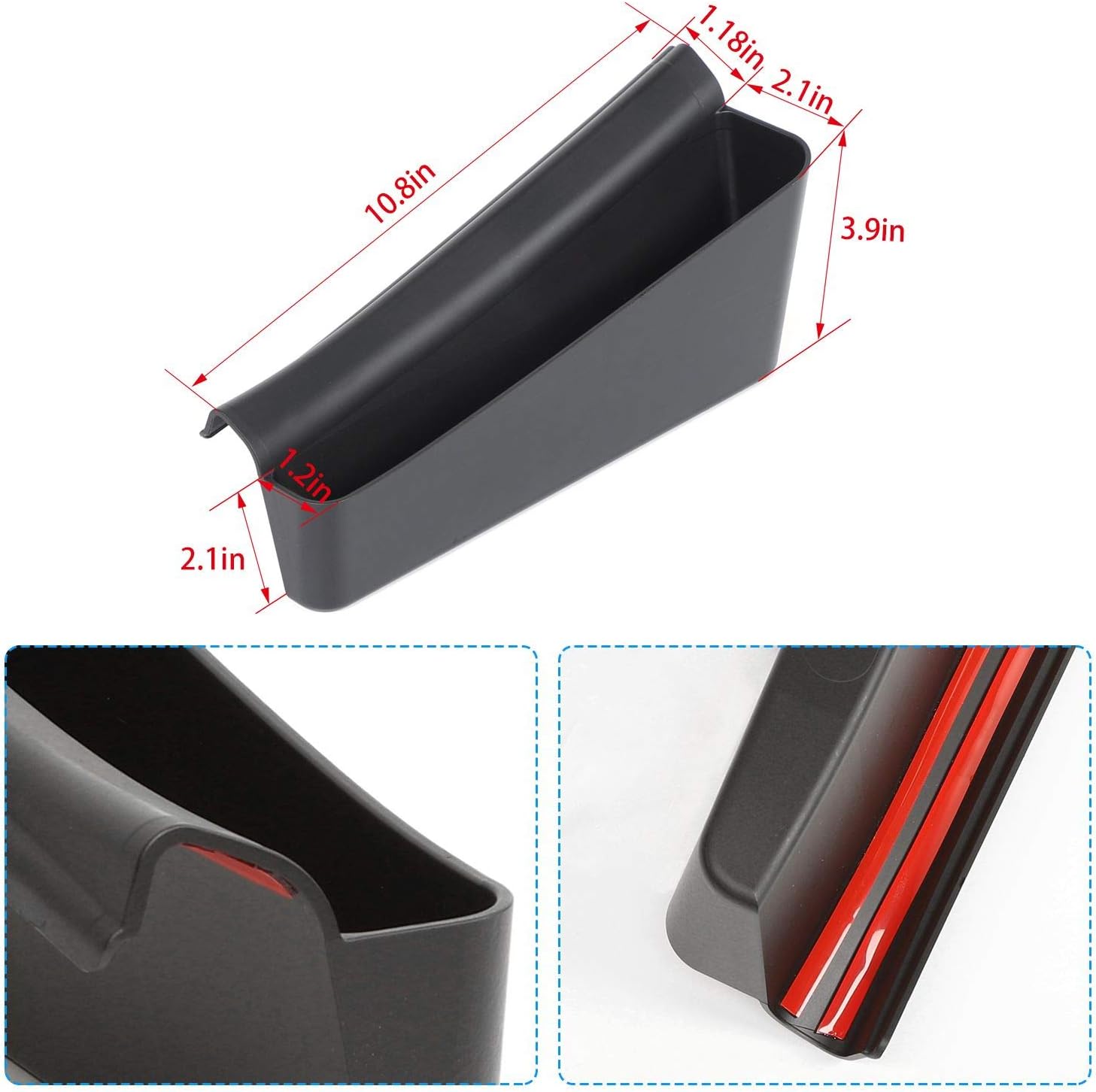 JeCar Storage Tray Gear Shifter Storage Organizer Interior Accessories for 2015+ Dodge Challenger, Black