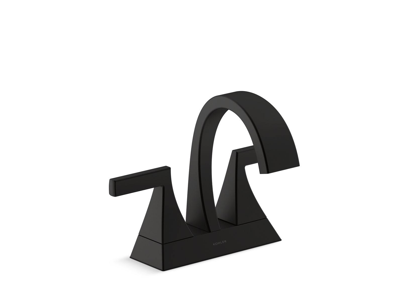 Kohler R78038-4D-BL Katun Centerset Bathroom Sink Faucet - Matte Black