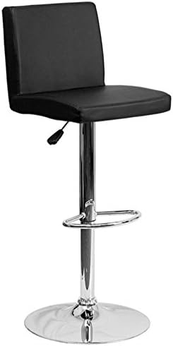Pemberly Row Contemporary Bar Stool in Black