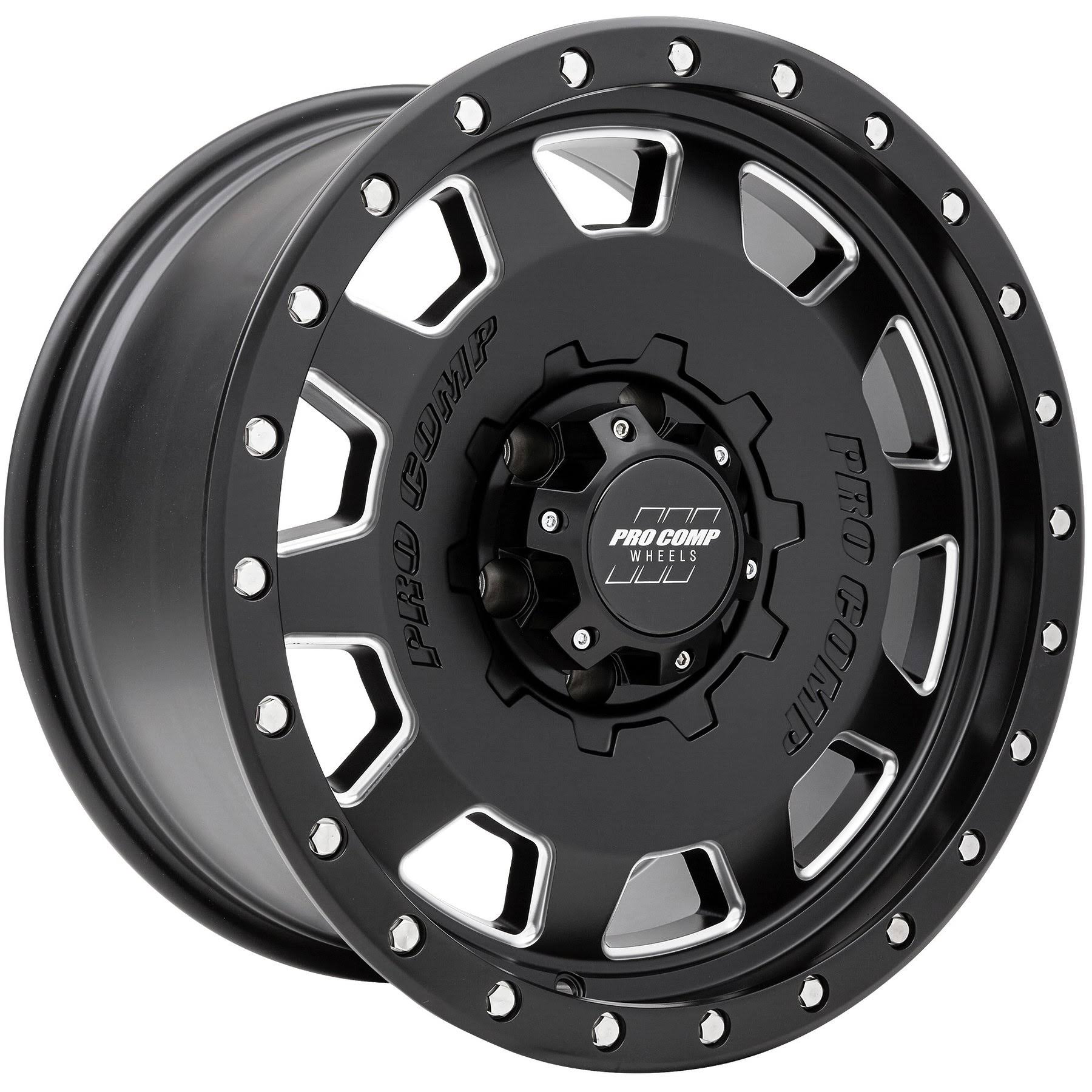Pro Comp Wheels 18x9 6x135 5BS 0mm Satin Black/Milled