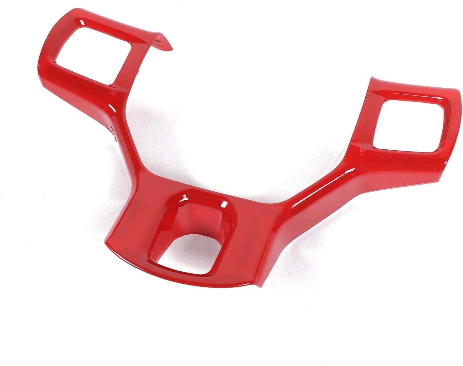 SQQP Steering Wheel Cover Trim Interior Decoration Accessories for 2010-2017 Dodge RAM (Red)