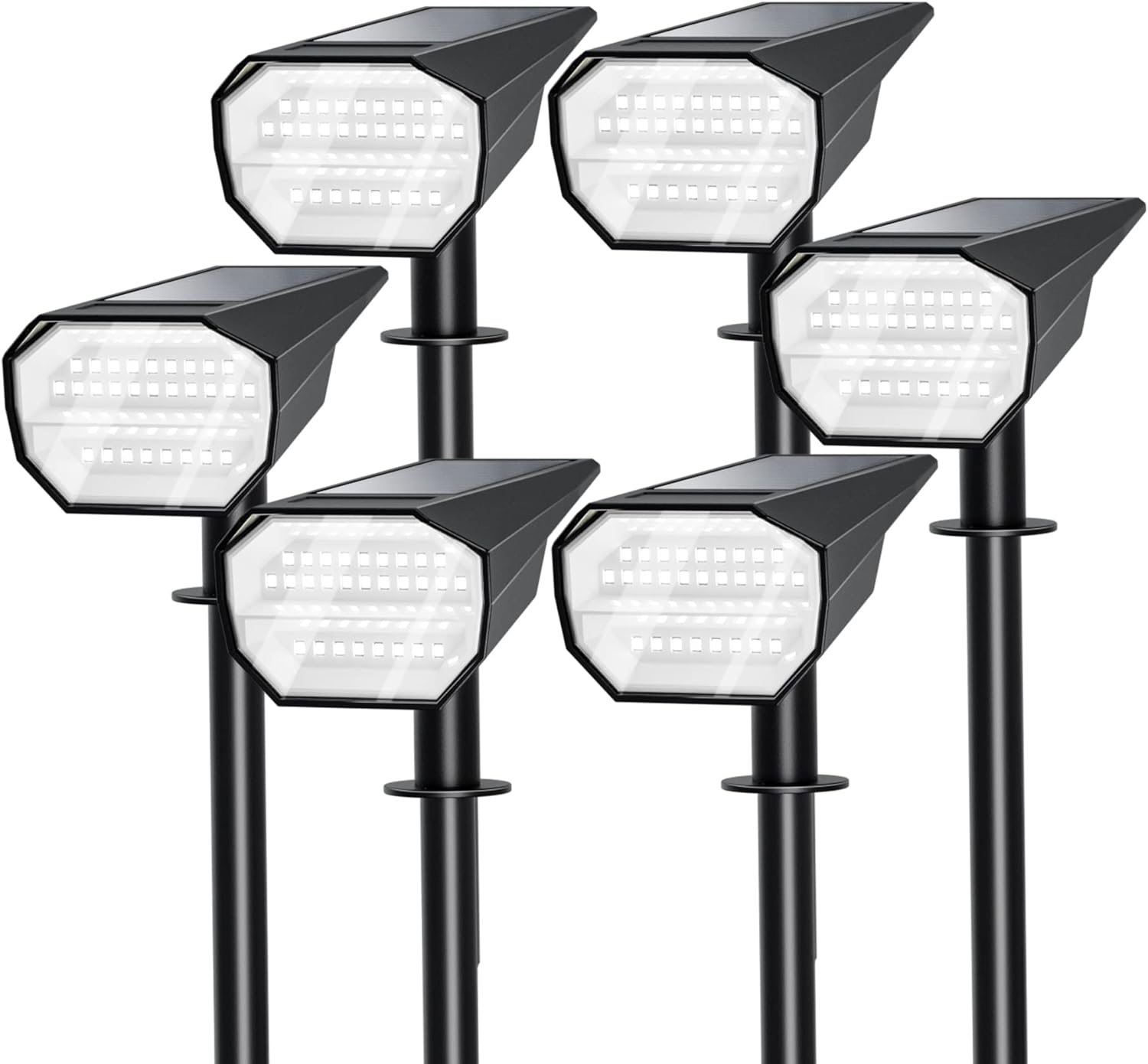 Otdair Solar Spot Lights Outdoor, IP65 28 LED Solar Spotlights Outdoor Waterproof, Solar Landscape Lights, 2 Modes Solar Outdoor Lights for Yard Driveway Porch Walkway, 6 Pack