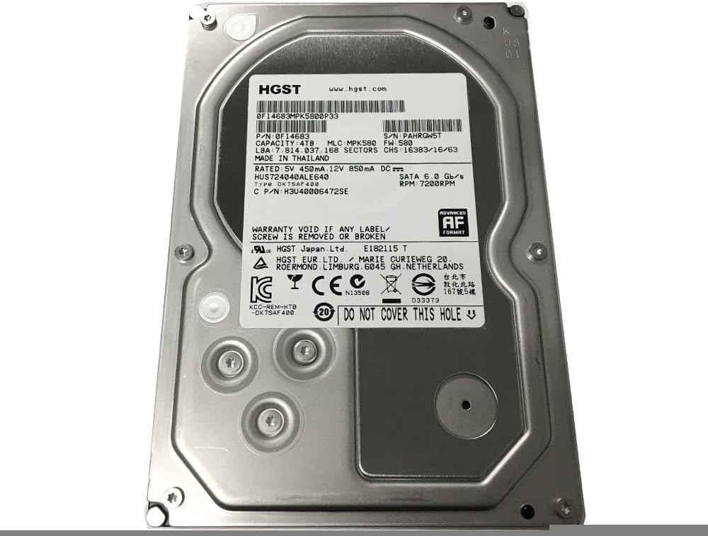 HITACHI 0F14683 Ultrastar A7K4000 4TB 7200 RPM 64MB cache SATA 6.0Gb/s 3.5 internal hard drive (Bare Drive)