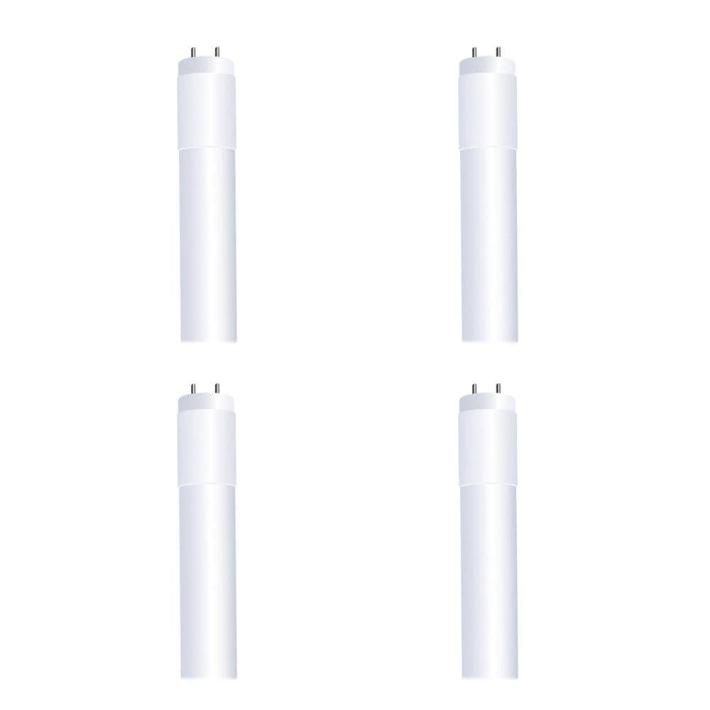 Feit Electric 3 ft. 12-Watt T8 25W/ T12 30W Equivalent Warm White (3000K) G13 Plug and Play Linear LED Tube Light Bulb (4-Pack)