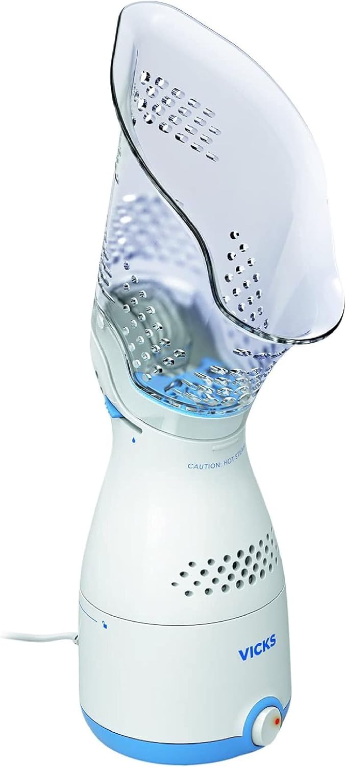 Vicks Personal Sinus&nbsp;Steam Inhaler&nbsp;with Soft Face Mask &ndash;&nbsp;Face Humidifier&nbsp;with Targeted Steam Relief Aids with Sinus Problems, Congestion and Cough
