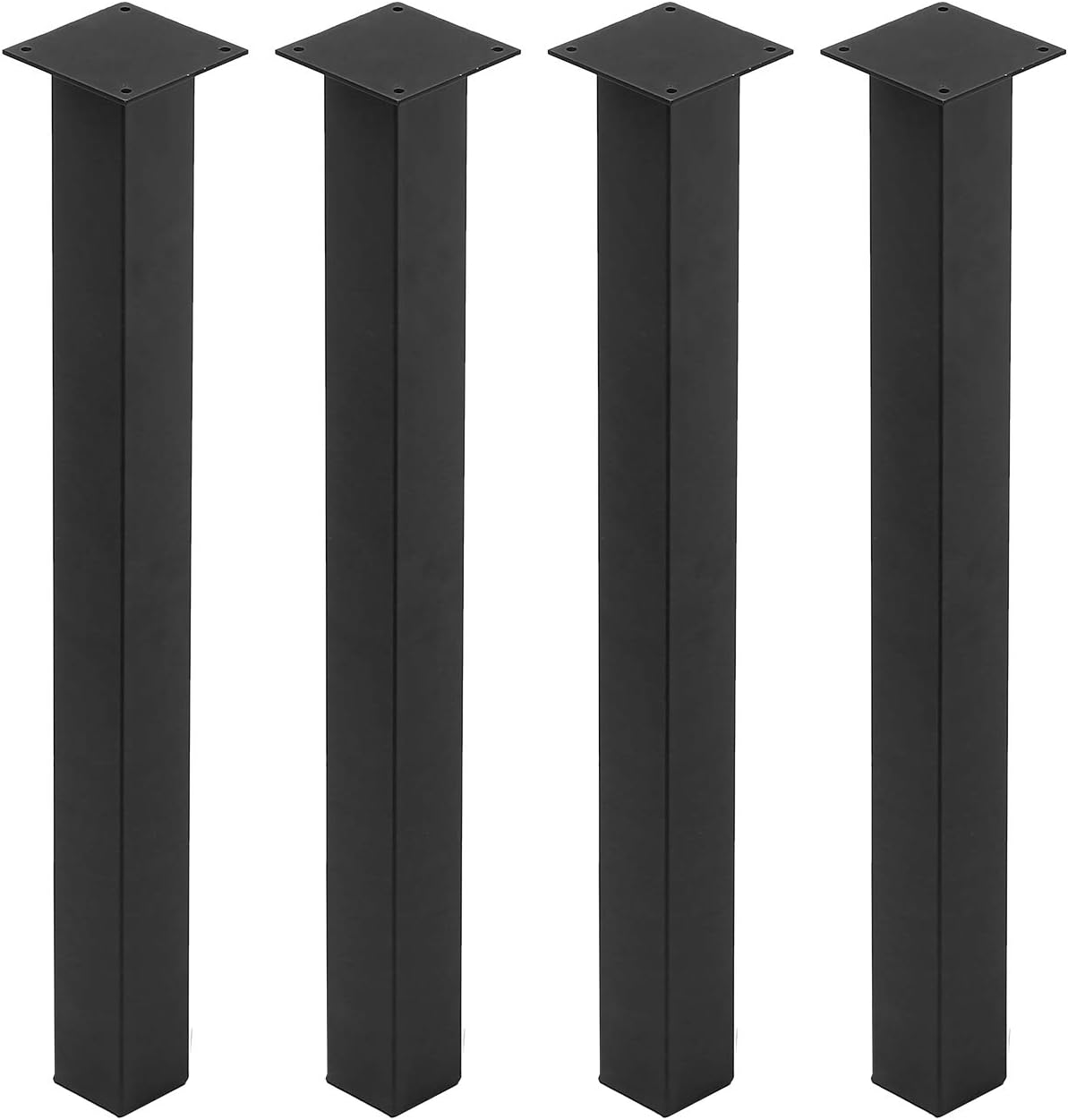 MBQQ Furniture Legs H28 Rustic Decory Table Legs,Heavy Duty Metal Desk Legs,Dining Table Legs,Set of 4 Black,DIY Iron Legs