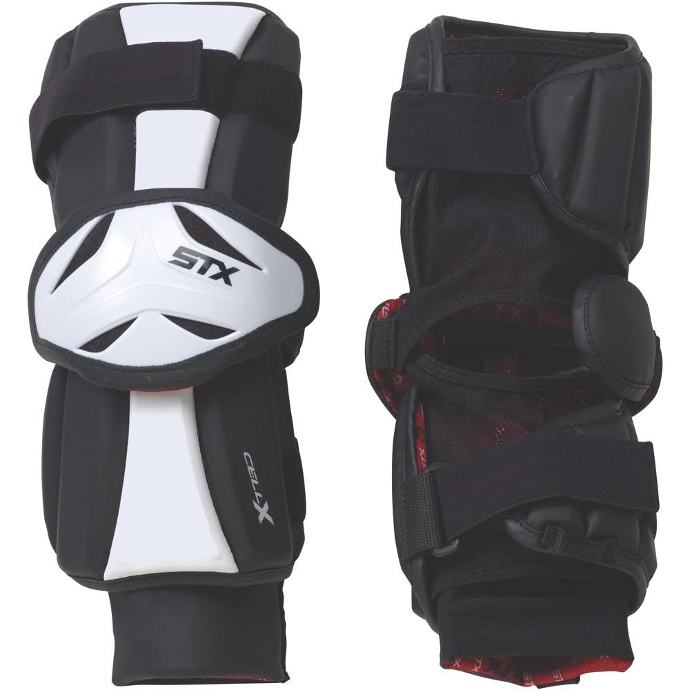 STX Cell X Box Lacrosse Arm Guards, Black, M