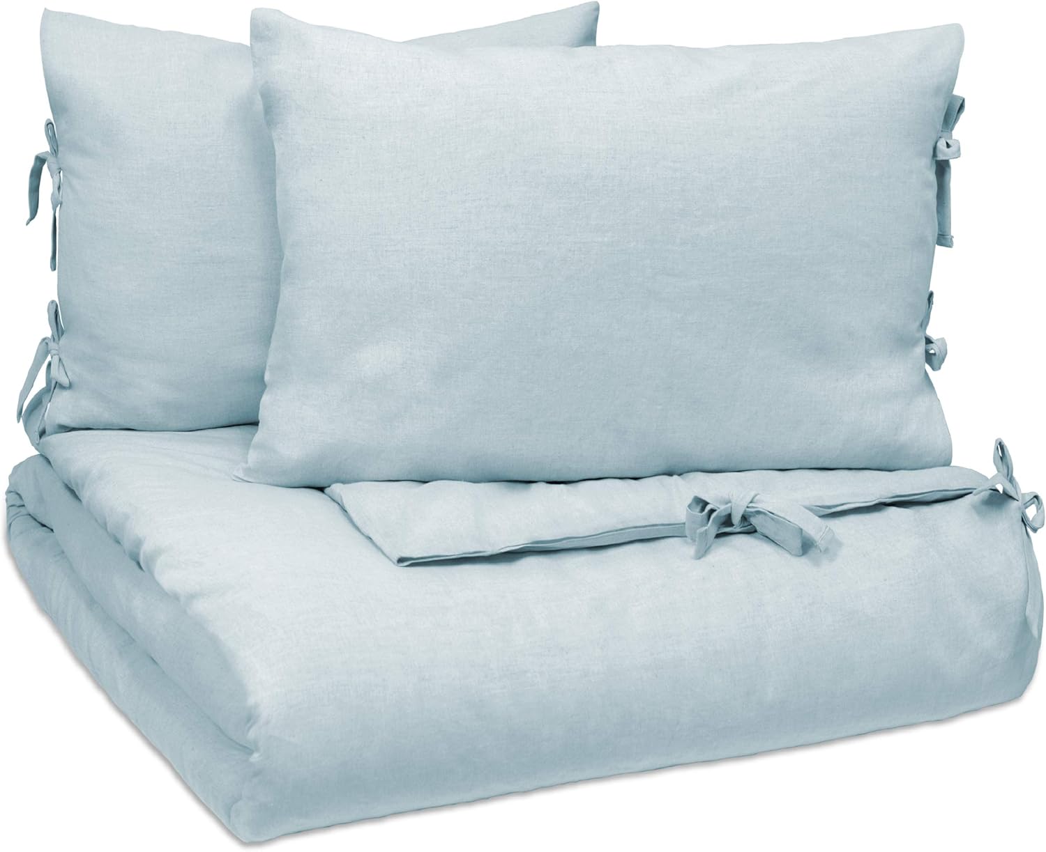 Vue Hinton 100% Cotton Coverlet Cover Sets with 2 Decorative Shams, 90x90, Peach Pack of 2